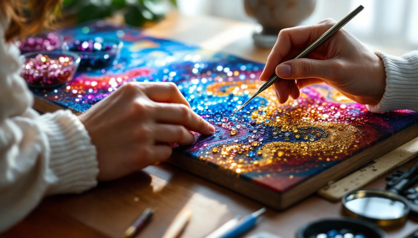 améliorez votre patience et votre concentration en vous plongeant dans l'univers apaisant du son diamond painting, une activité créative et relaxante.