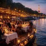 profitez d'un dîner inoubliable sur une péniche à paris et découvrez une cuisine raffinée tout en naviguant sur la seine.